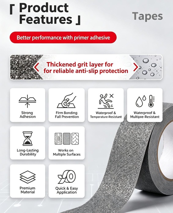 Non Skid Floor Protection Safety PVC Anti Slip Tape Non Skid Floor Protection Safety PVC Anti Slip Tape
