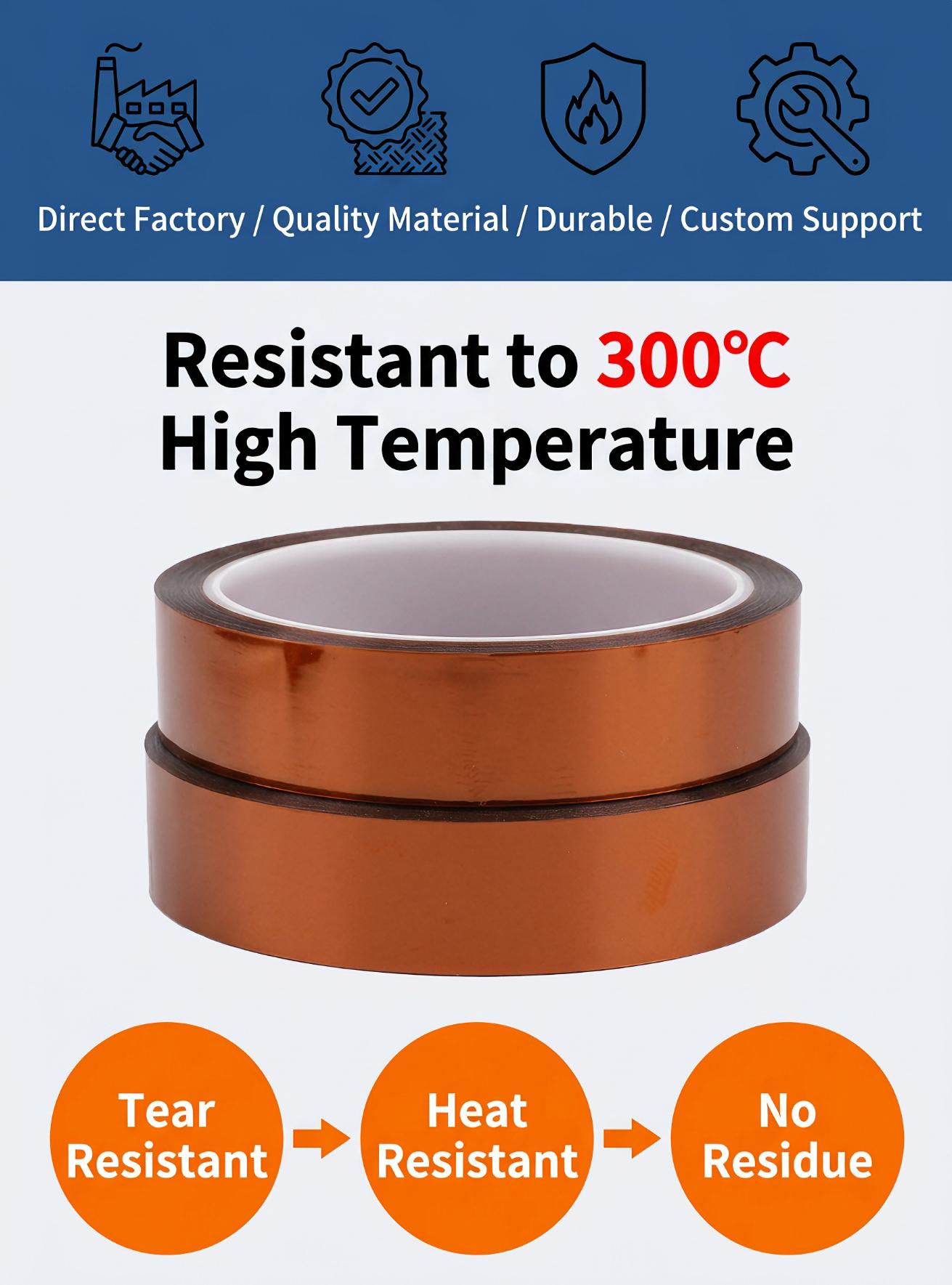 Kapton Gold Finger Polyimide PI Film Insulation High Temperature Tape